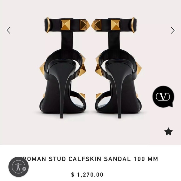 Valentino Garavani Roman Stud Calfskin Sandal. Excellent condition. Worn twice. - Picture 8 of 12